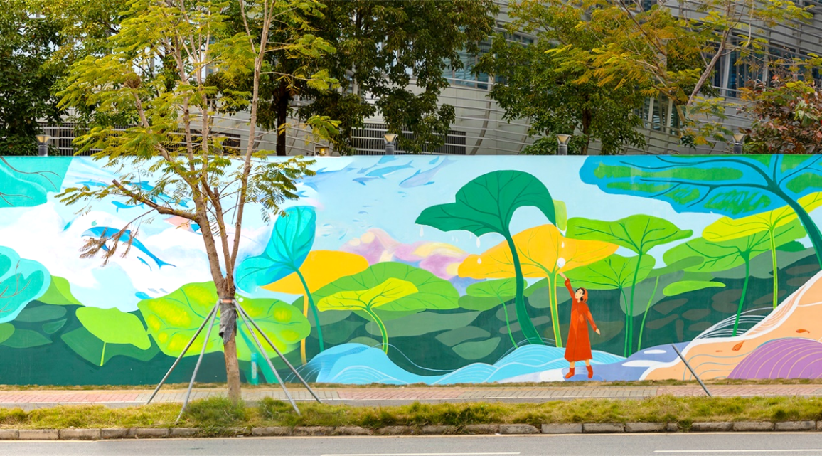 加强人文建设，打造有温度的医院——探访深圳市萨米医疗中心（深圳市第四人民医院）彩绘墙